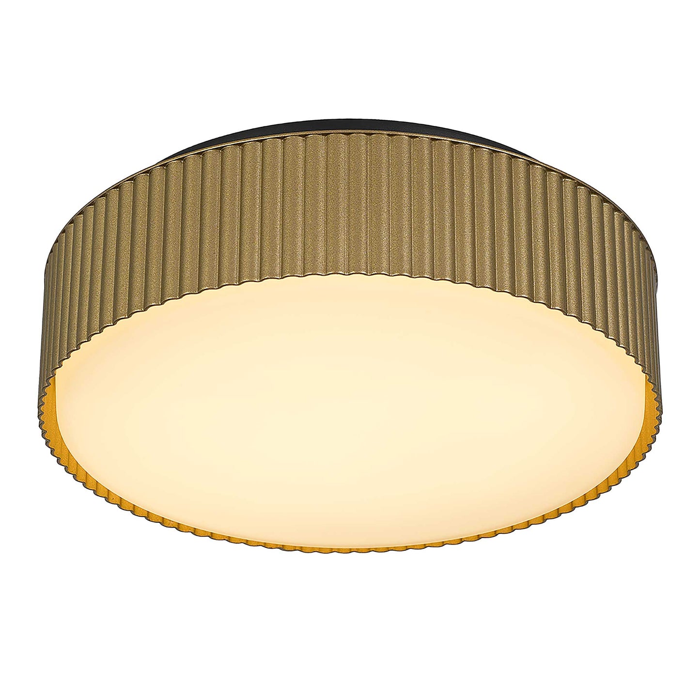 Channel 13" Brass LED Flush Mount