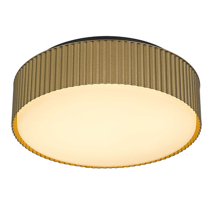 Channel 13" Brass LED Flush Mount