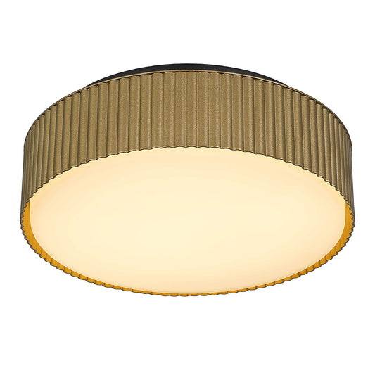 Channel 9" Brass LED Flush Mount