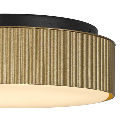 Channel 13" Brass LED Flush Mount