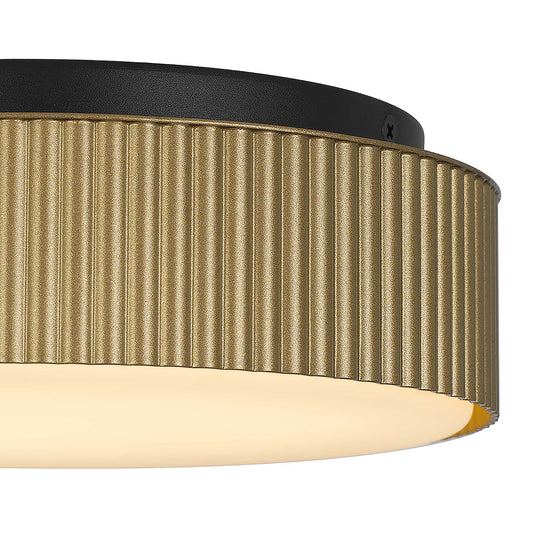 Channel 13" Brass LED Flush Mount