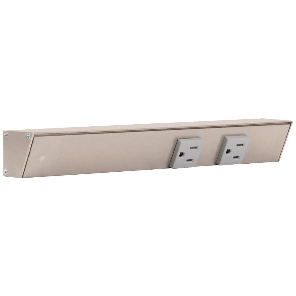 12" Slim Angle Under Cabinet Two Outlet Power Strip