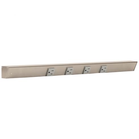 24"  Slim Angle Under Cabinet 4 Outlet Power Strip