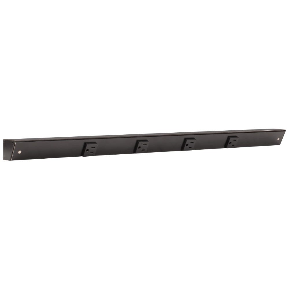 36" Slim Angle Under Cabinet 4 Outlet Power Strip