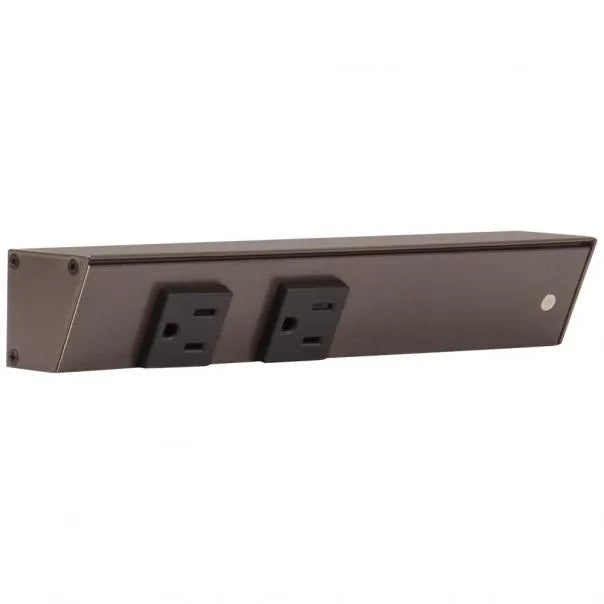 9"  Slim Angle Under Cabinet Two Outlet Power Strip