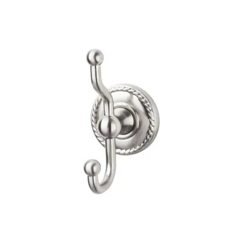 Top Knobs Edwardian Double Robe Hook in Brushed Satin Nickel
