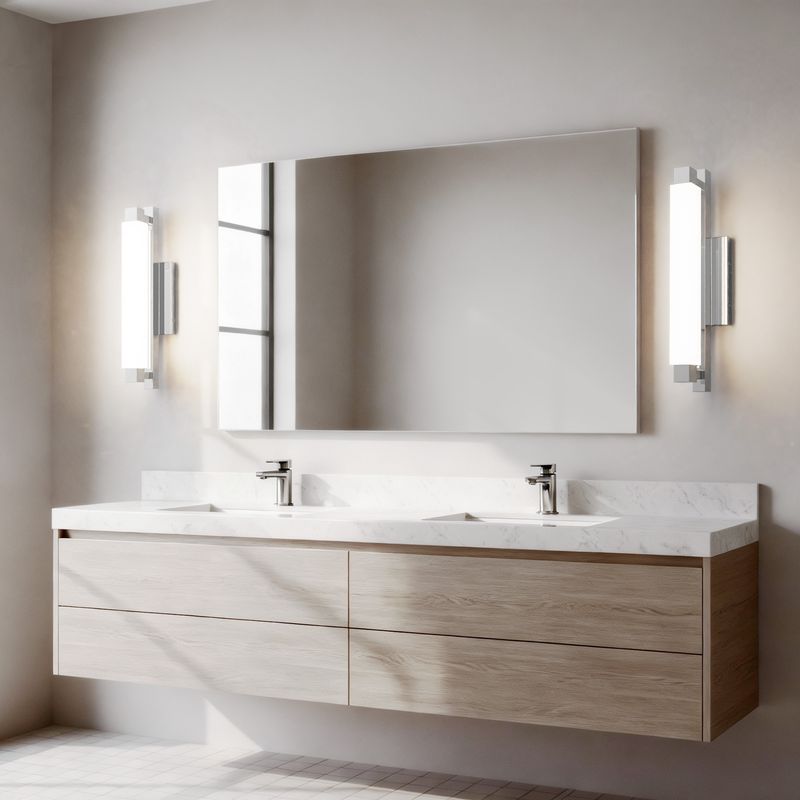 Albion 20" Chrome Integrated LED Bathroom Vanity Light Bar
