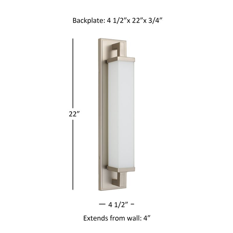 Empire 22" Brushed Nickel Integrated LED Bathroom Vanity Light Bar