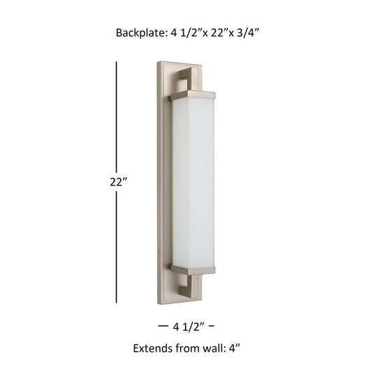 Empire 22" Brushed Nickel Integrated LED Bathroom Vanity Light Bar