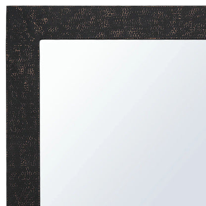 36" Black Glaze Hand Hammered Rectangle Copper Mirror