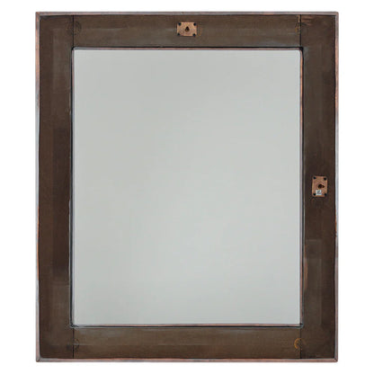 36" Hand Hammered Rectangle Copper Mirror