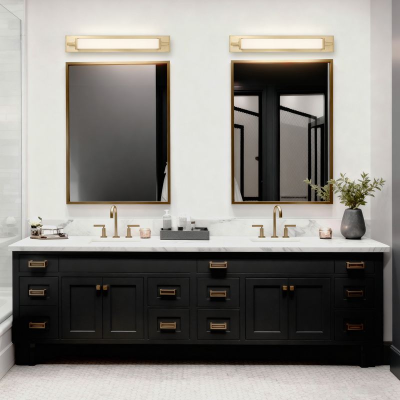 Empire 28" Antique Brass Integrated LED Bathroom Vanity Light Bar
