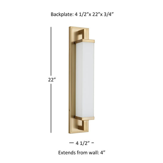 Empire 22" Antique Brass Integrated LED Bathroom Vanity Light Bar