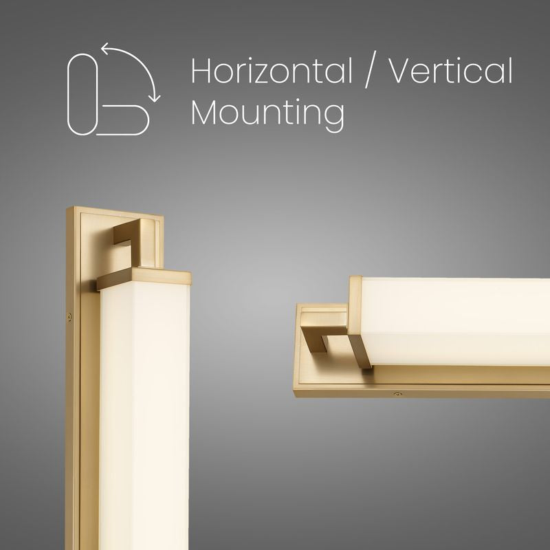 Empire 22" Antique Brass Integrated LED Bathroom Vanity Light Bar