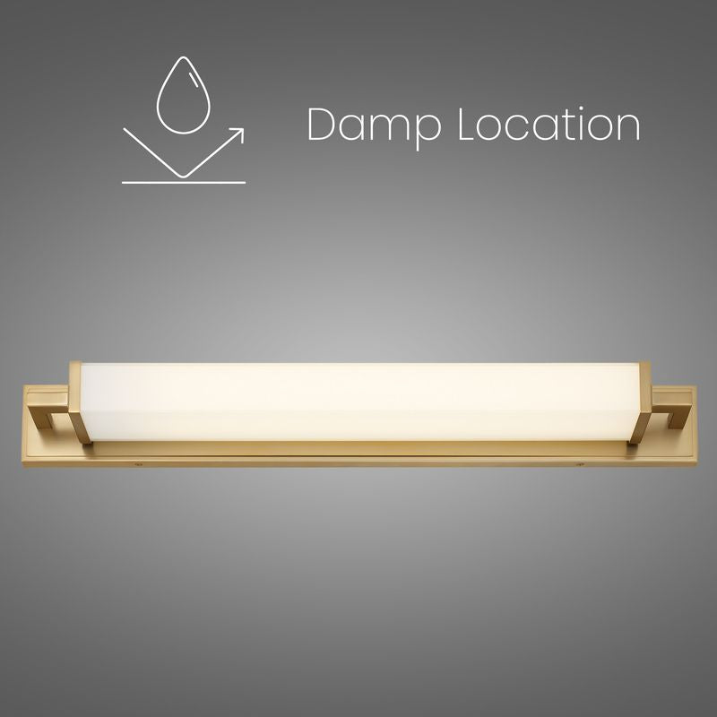 Empire 34" Antique Brass Integrated LED Bathroom Vanity Light Bar