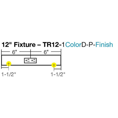 12" Tamper Resistant Single Outlet Under Cabinet Power Strip