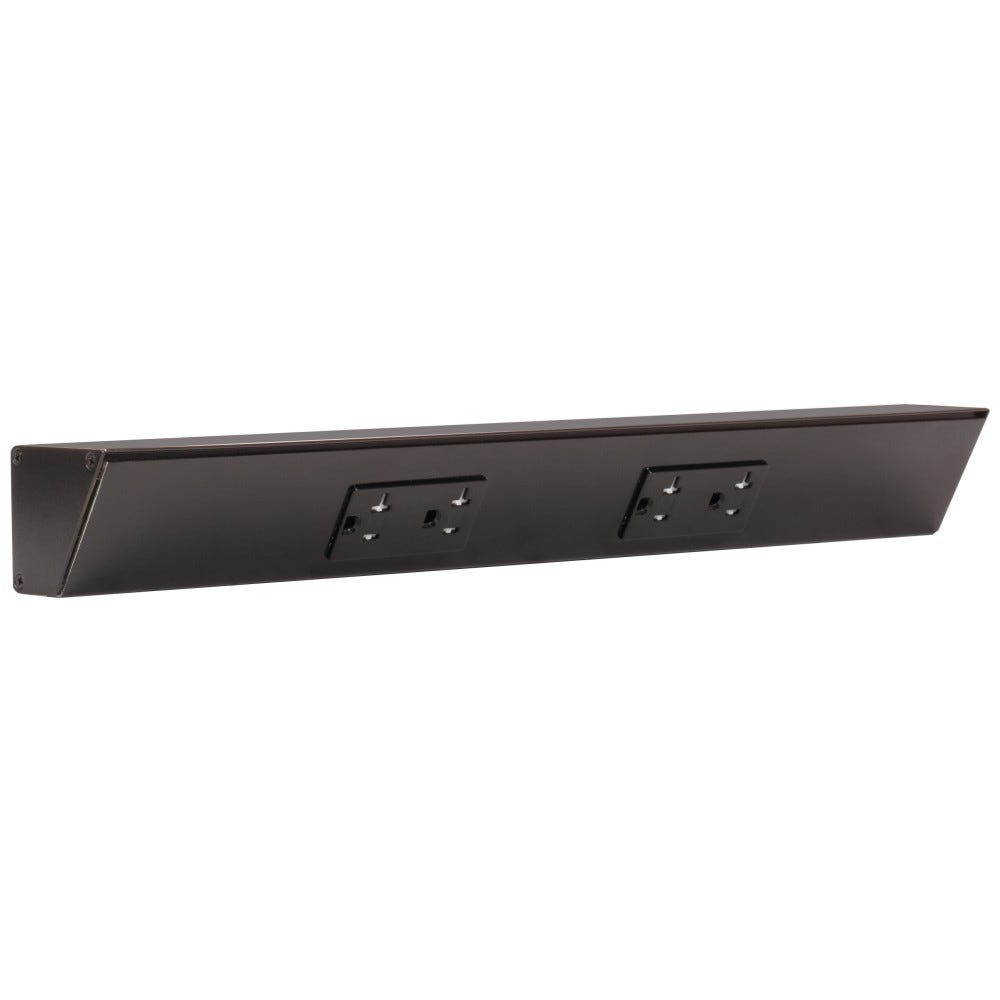 18" Tamper Resistant Two Outlet Under Cabinet Power Strip