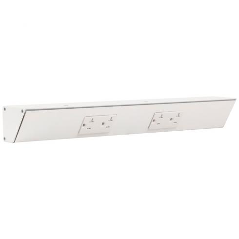 18" Tamper Resistant Two Outlet Under Cabinet Power Strip