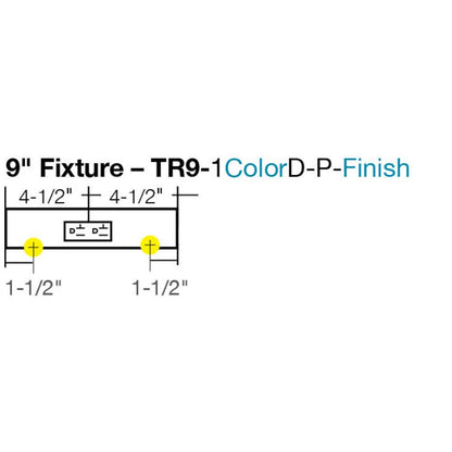 9" Tamper Resistant Single Outlet Under Cabinet Power Strip