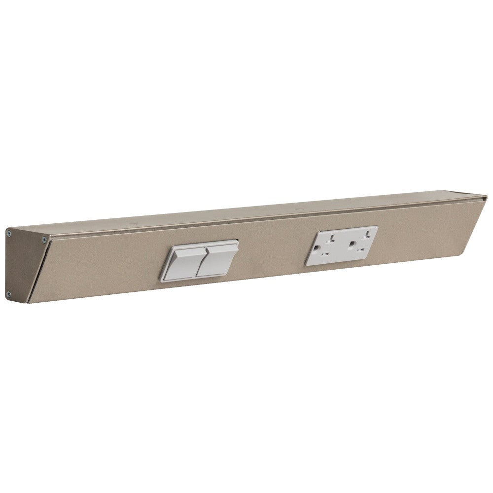 18" Tamper Resistant Outlet & Switches Under Cabinet Power Strip