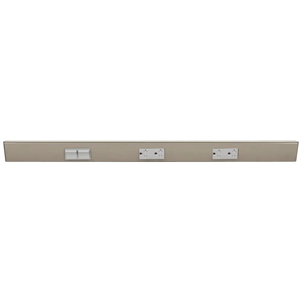 30" Tamper Resistant Under Cabinet Power Strip with Outlets & Switches