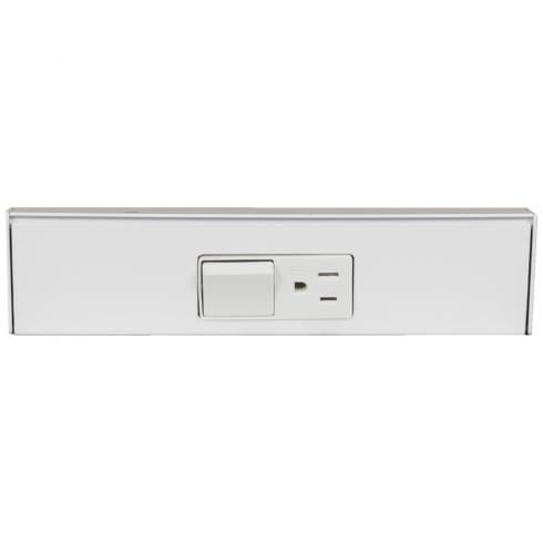 9" Tamper Resistant Single Outlet & Switch Under Cabinet Power Strip