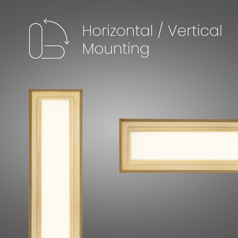 Roman 18" Antique Brass Integrated LED Bathroom Vanity Light Bar