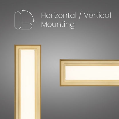 Roman 18" Antique Brass Integrated LED Bathroom Vanity Light Bar