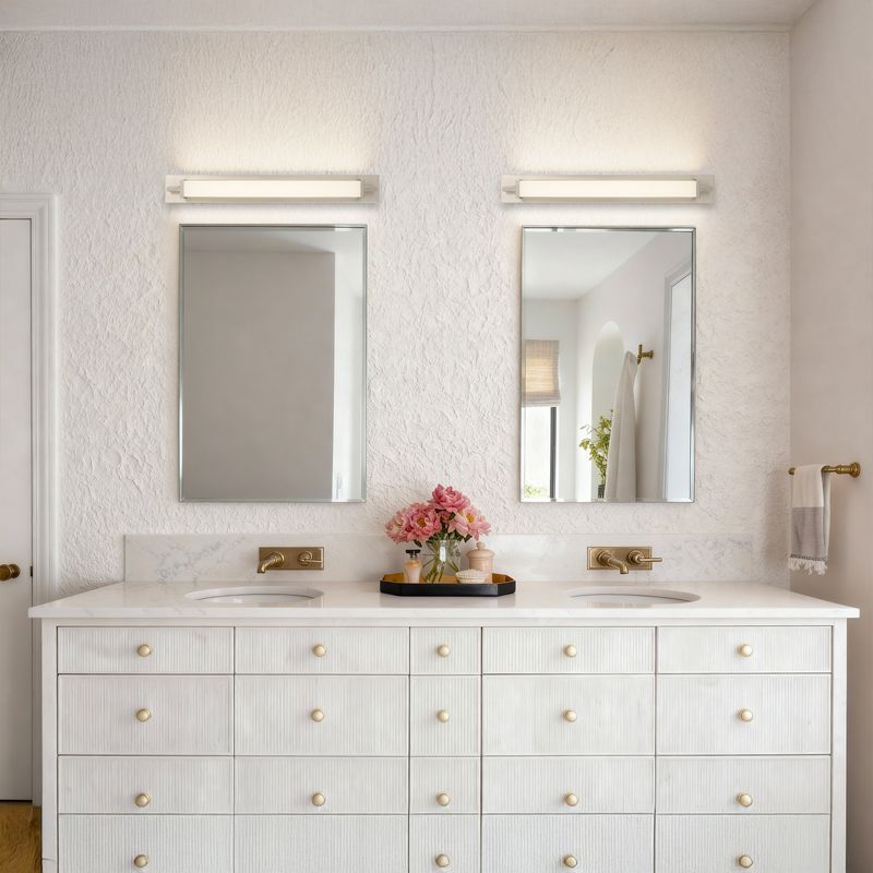 Empire 34" Brushed Nickel Integrated LED Bathroom Vanity Light Bar