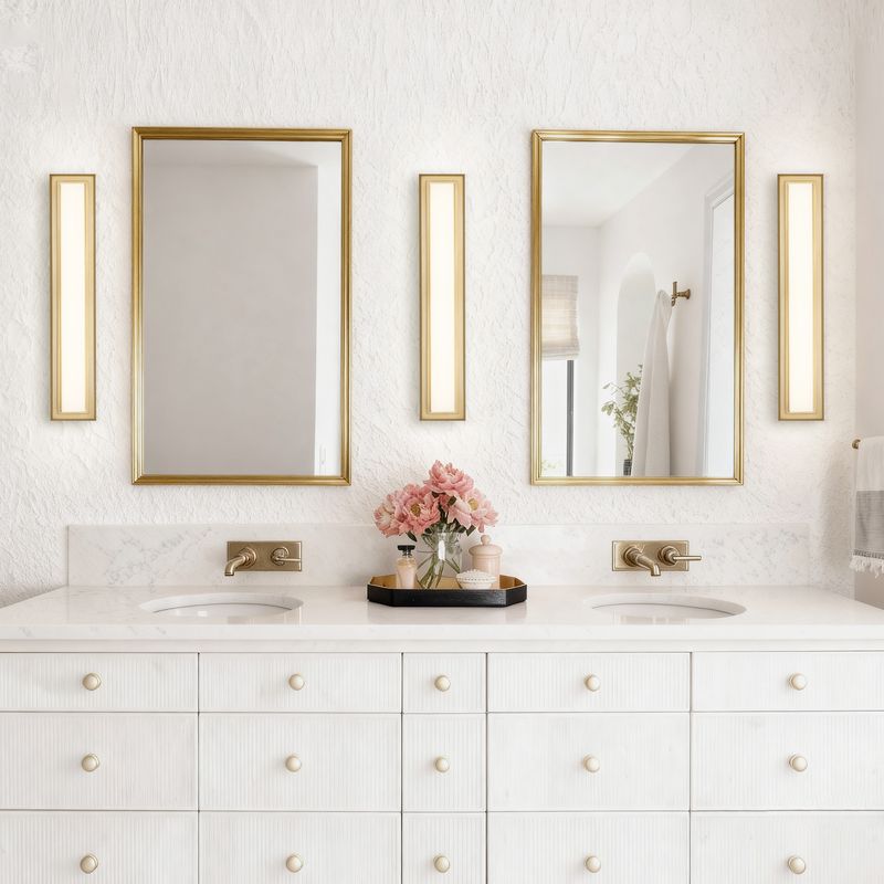 Roman 24" Antique Brass Integrated LED Bathroom Vanity Light Bar