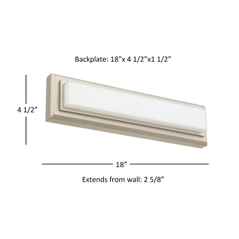 Roman 18" Brushed Nickel Integrated LED Bathroom Vanity Light Bar
