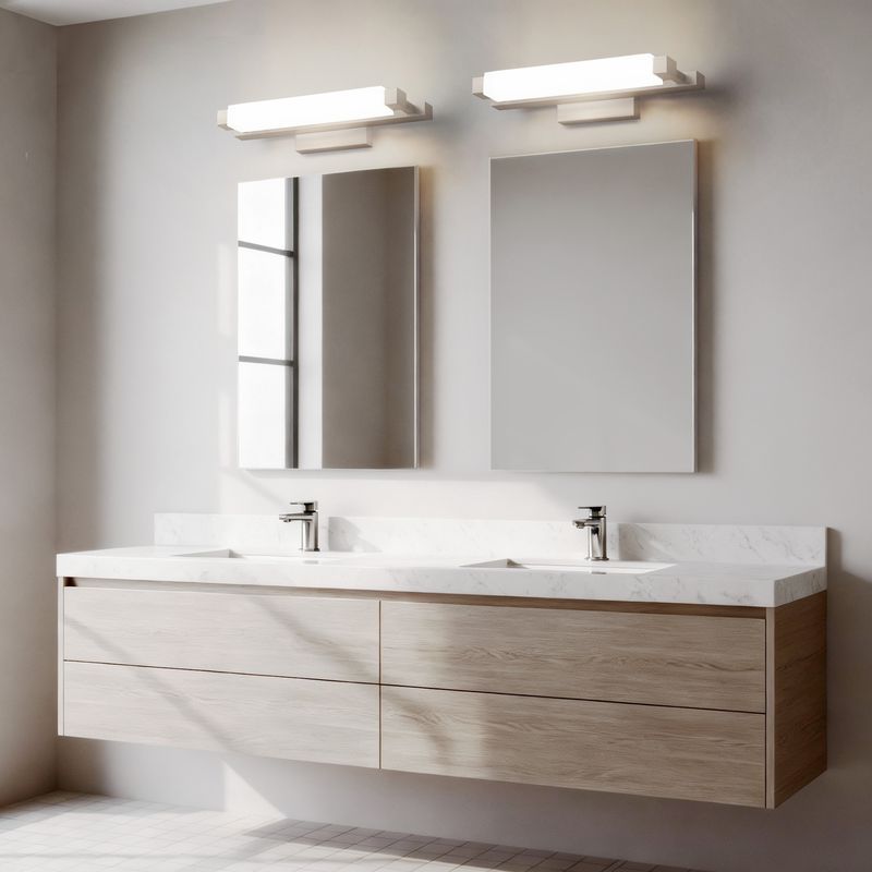 Albion 20" Brushed Nickel Integrated LED Bathroom Vanity Light Bar