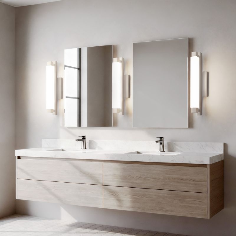 Albion 20" Brushed Nickel Integrated LED Bathroom Vanity Light Bar