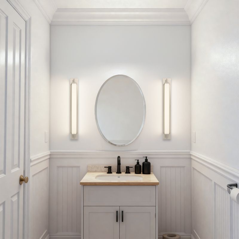 Empire 34" Brushed Nickel Integrated LED Bathroom Vanity Light Bar