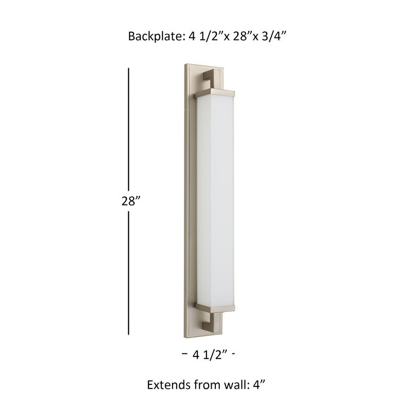 Empire 28" Brushed Nickel Integrated LED Bathroom Vanity Light Bar