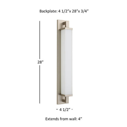 Empire 28" Brushed Nickel Integrated LED Bathroom Vanity Light Bar
