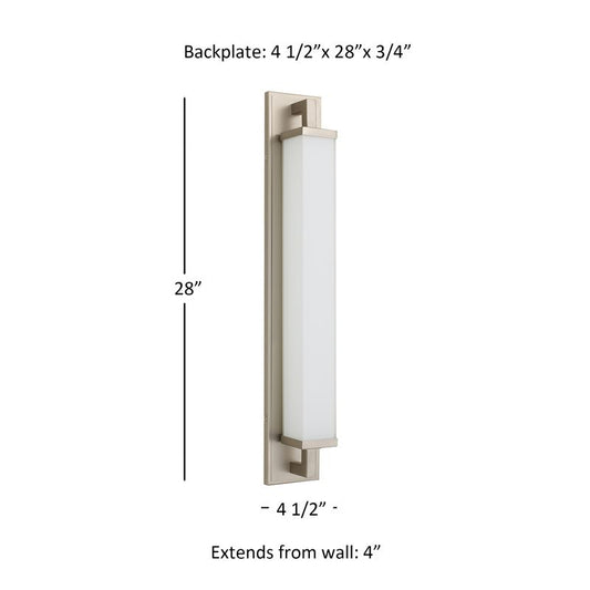 Empire 28" Brushed Nickel Integrated LED Bathroom Vanity Light Bar