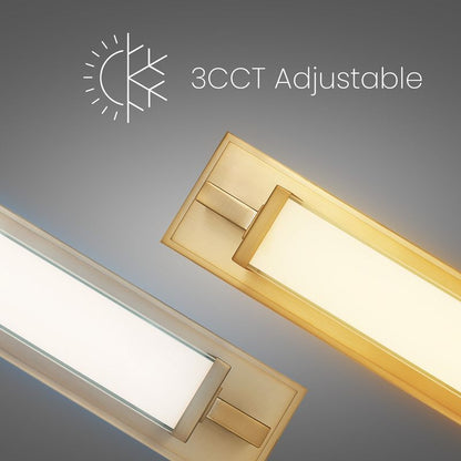 Empire 22" Antique Brass Integrated LED Bathroom Vanity Light Bar