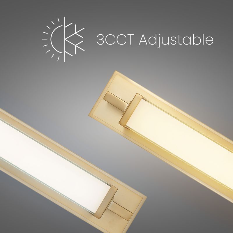 Empire 34" Antique Brass Integrated LED Bathroom Vanity Light Bar