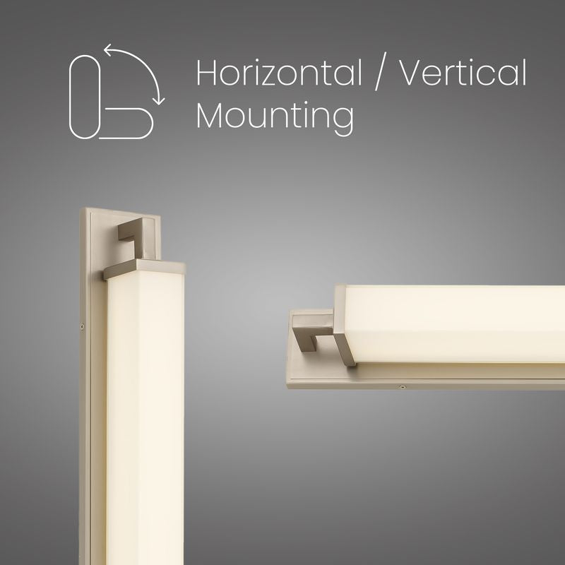 Empire 34" Brushed Nickel Integrated LED Bathroom Vanity Light Bar