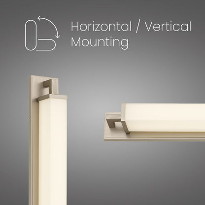 Empire 34" Brushed Nickel Integrated LED Bathroom Vanity Light Bar