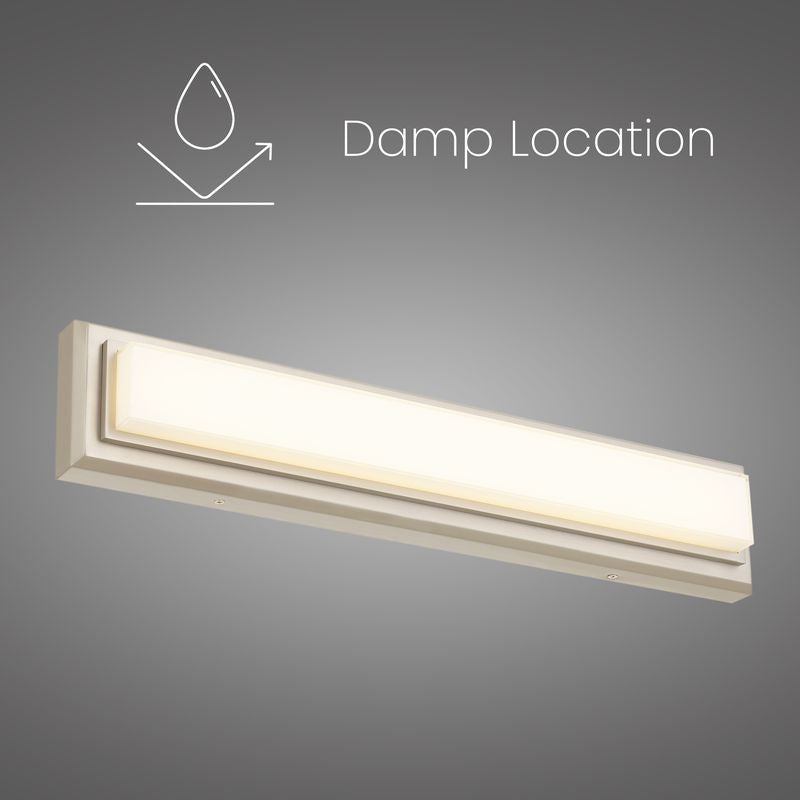 Roman 24" Brushed Nickel Integrated LED Bathroom Vanity Light Bar