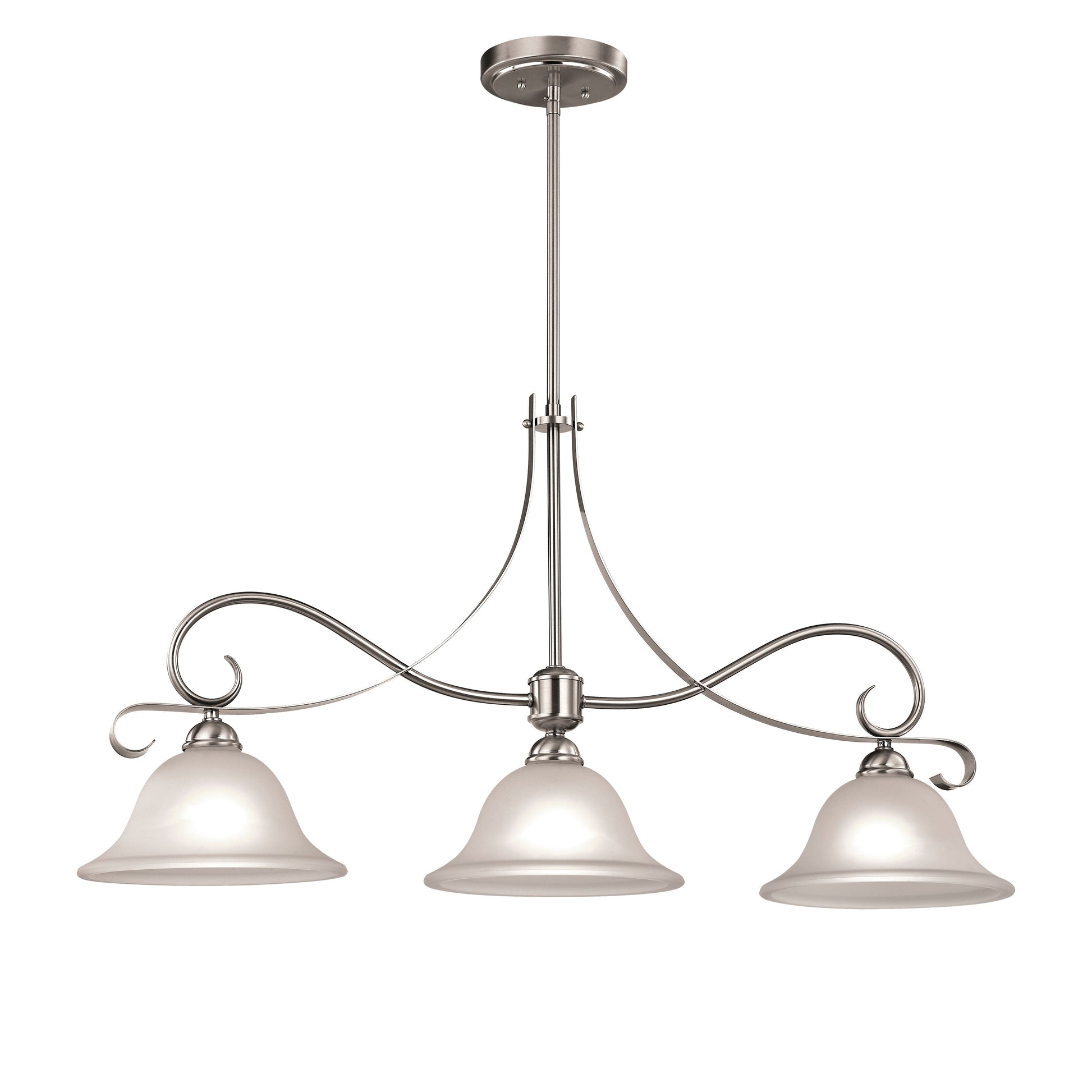 Elk Lighting Brighton 36'' Wide 3-Light Linear Chandelier - Brushed Nickel