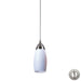 Elk Lighting Milan 3'' Wide 1-Light Pendant - Satin Nickel with Simple White Glass (Includes Adapter Kit)