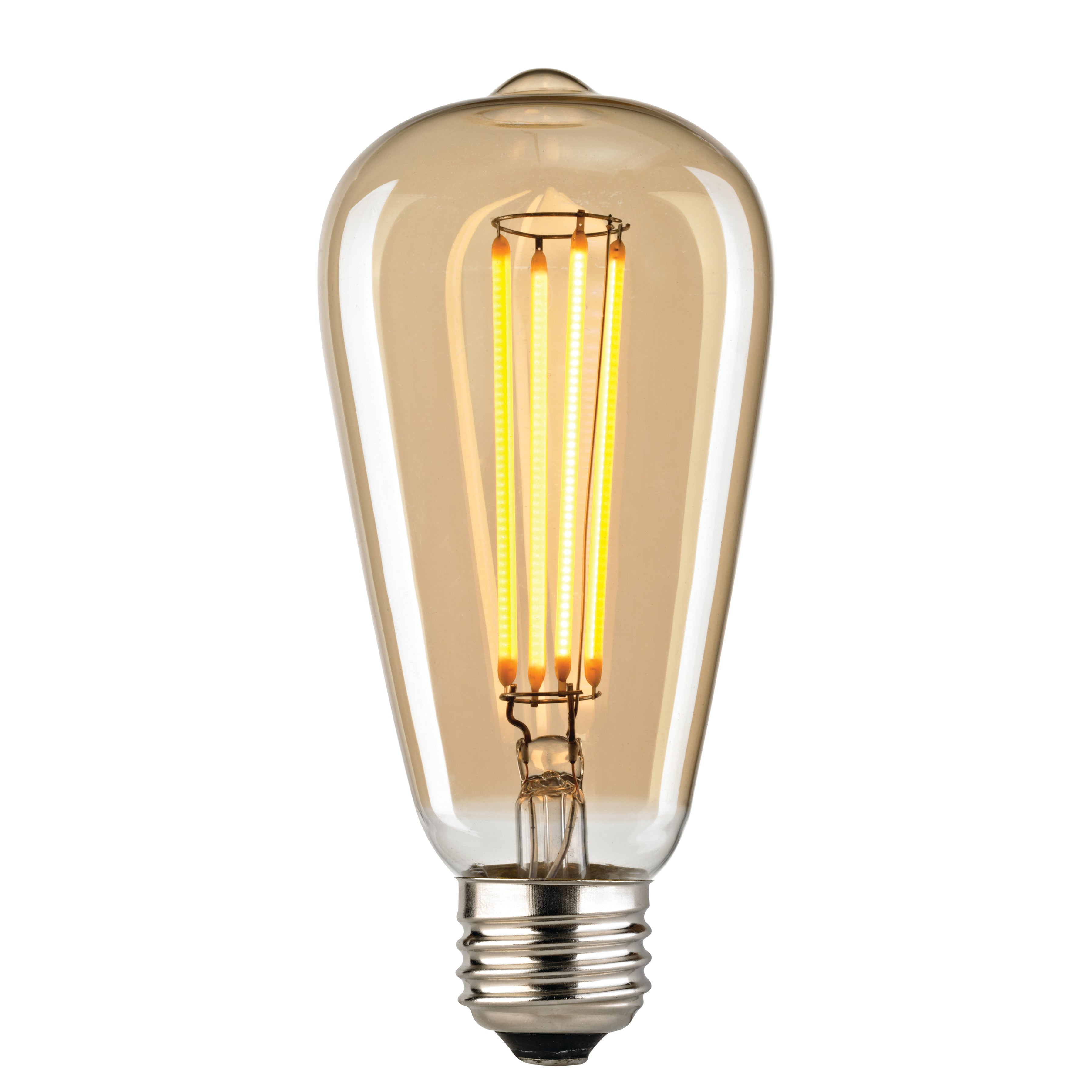 LED Medium Bulb - Shape T64, Base E26, 2700K - Light Gold Tint