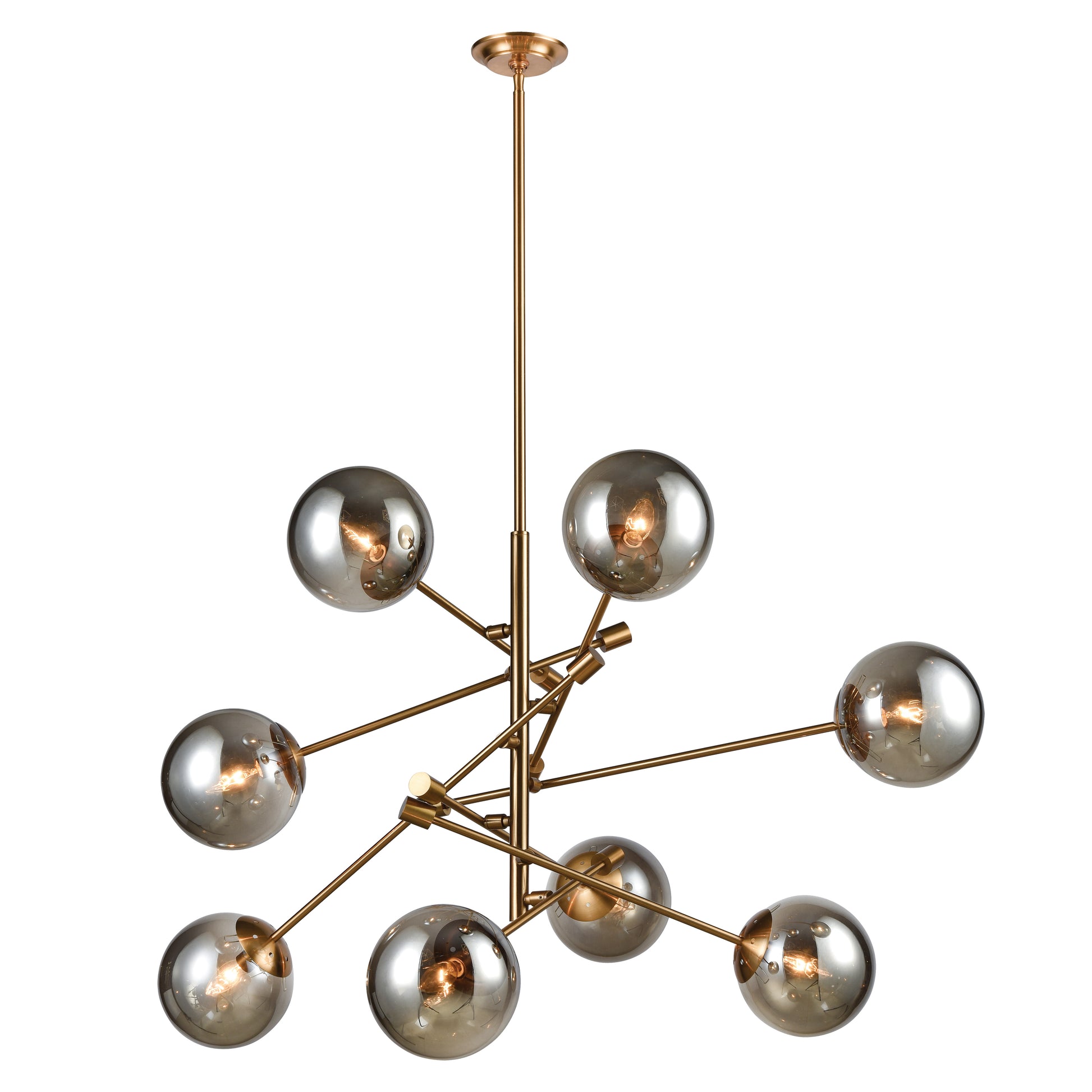 Elk Lighting Accelerated Returns 34'' Wide 8-Light Chandelier - Aged Brass