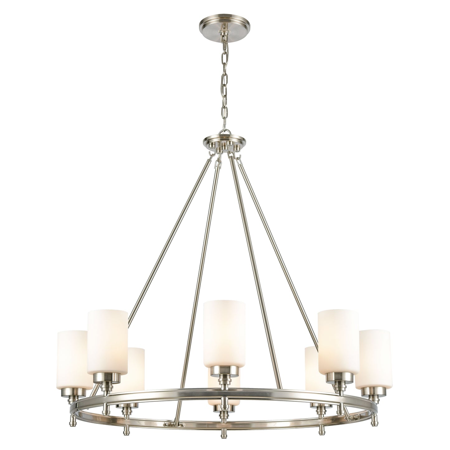 Elk Lighting Dawson 33'' Wide 8-Light Chandelier - Satin Nickel