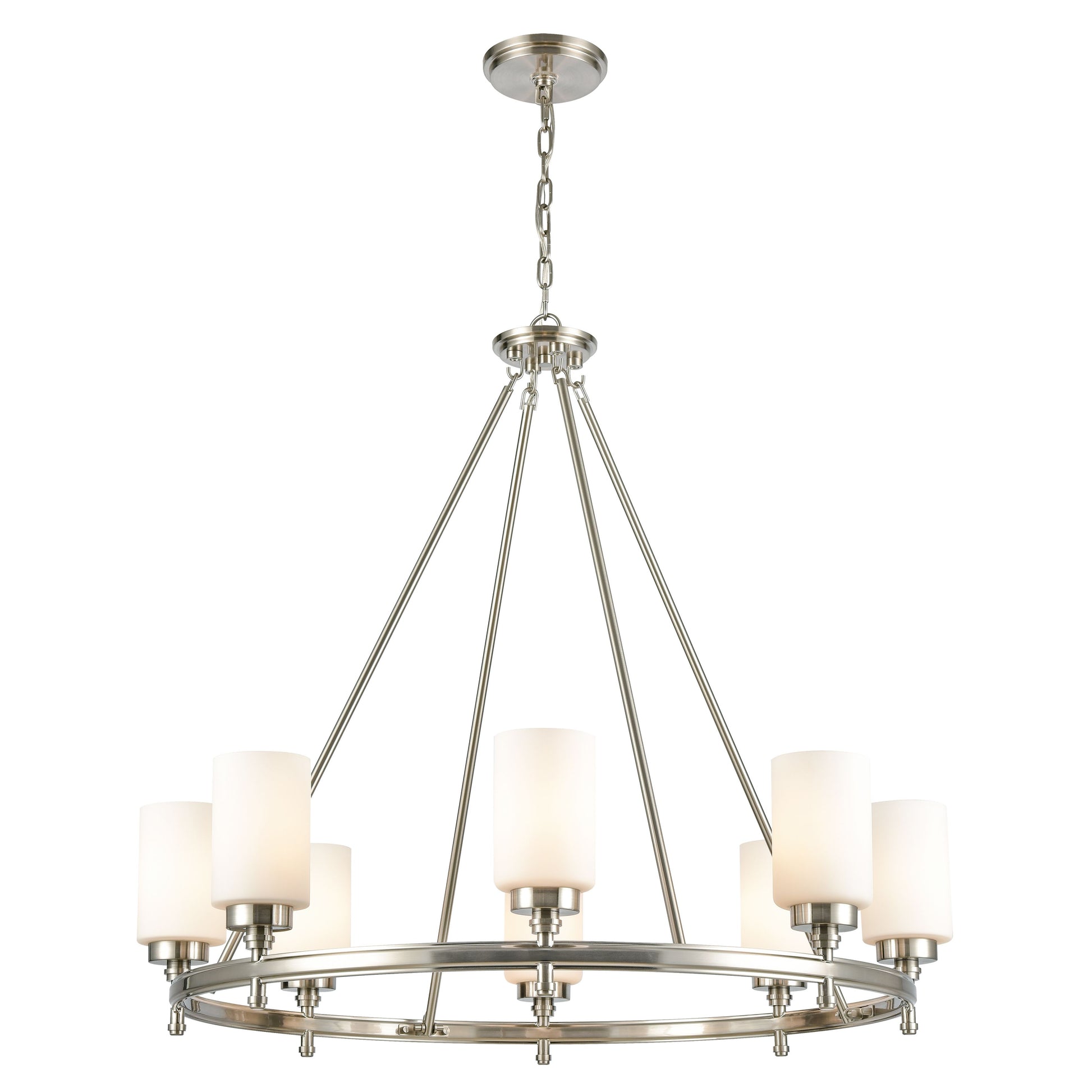 Elk Lighting Dawson 33'' Wide 8-Light Chandelier - Satin Nickel