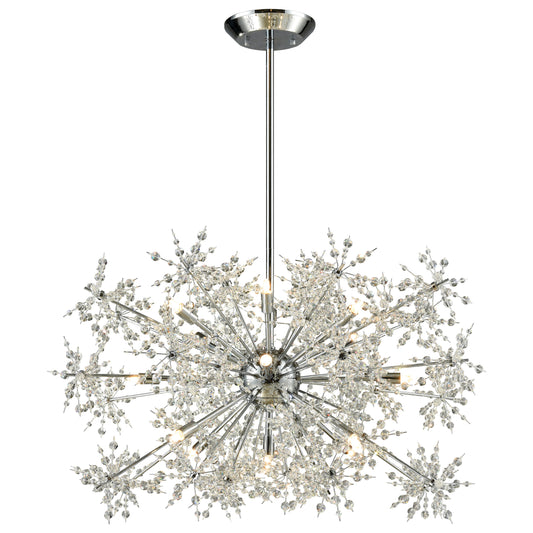 Elk Lighting Snowburst 33'' Wide 15-Light Chandelier - Polished Chrome