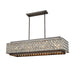 Elk Lighting Rosslyn 40'' Wide 8-Light Linear Chandelier - Weathered Zinc